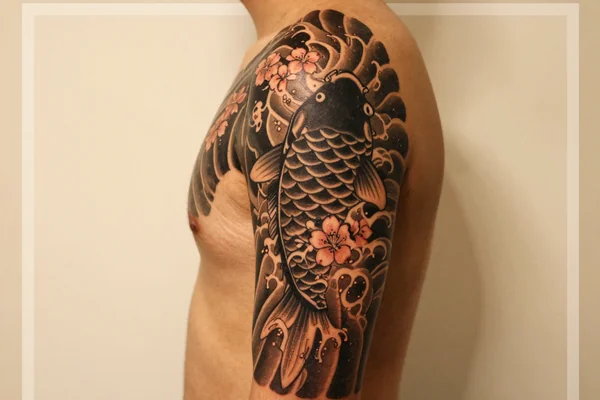 Japanese traditional: koi half-sleeve